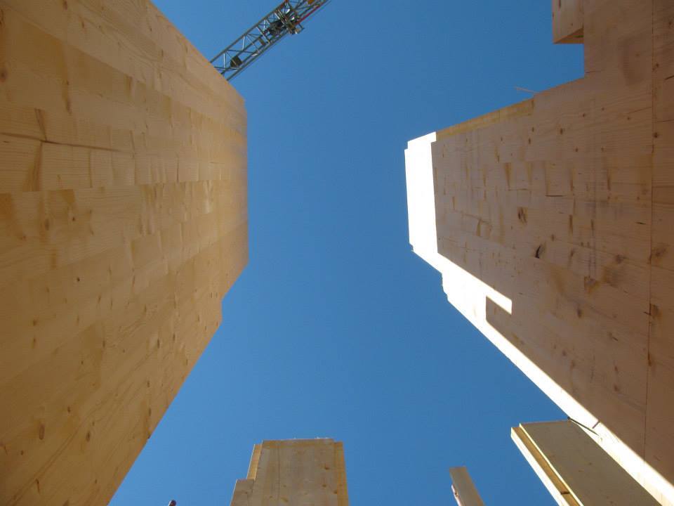 Pannelli Xlam MANINI in elevazione — cantiere