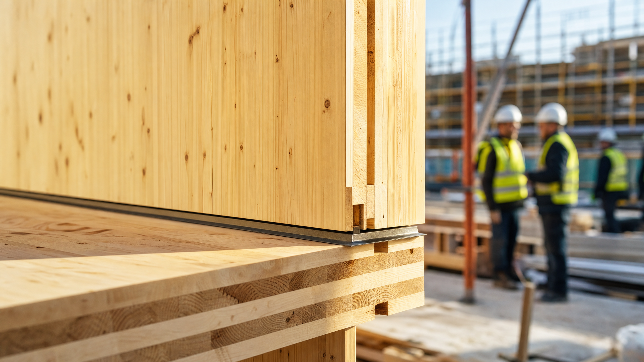 Cantiere MANINI — struttura in legno con vetrate panoramiche